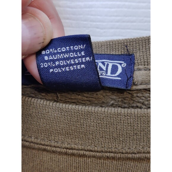 Lands End Mens Olive Green Pullover Sweater Size L 42-44 Long Sleeve - Picture 3 of 5